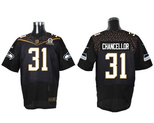 Nike Seahawks #31 Kam Chancellor Black 2016 Pro Bowl Men's Stitched NFL Elite Jersey - Click Image to Close